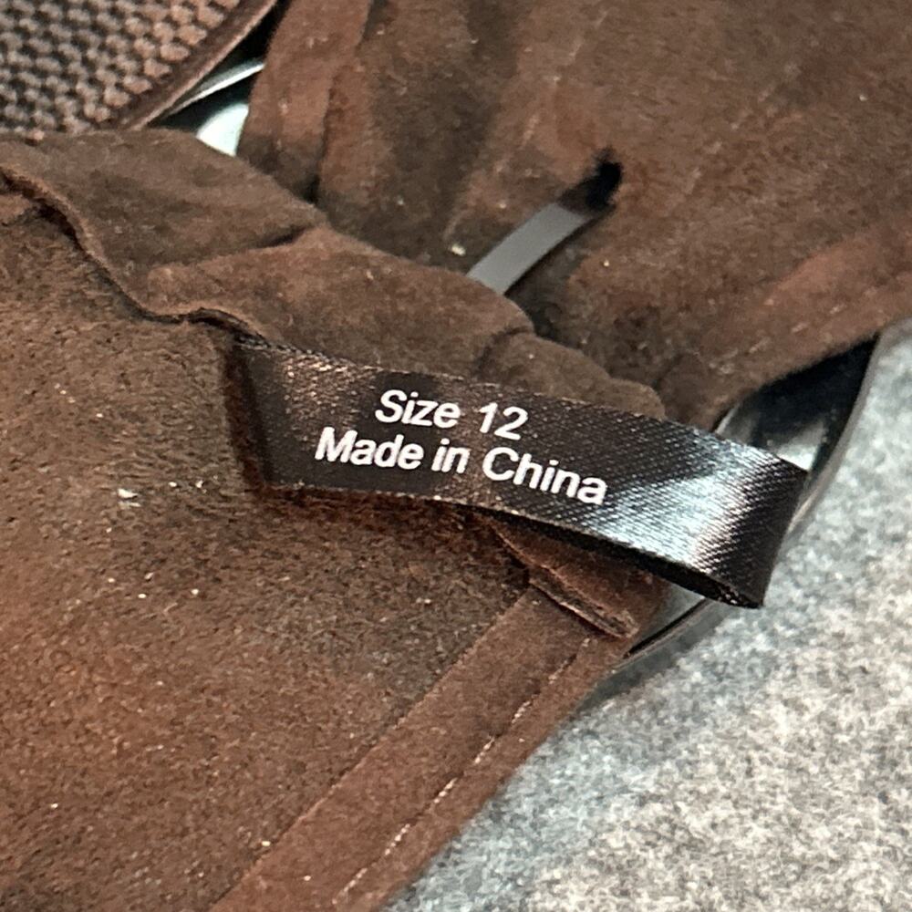 Vintage Women’s Belt Size 12 Wide Dark Brown Suede Elastic Jessica Howard - Picture 5 of 12